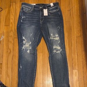 Judy Blue Distressed Boyfriend Fit Mid Rise Jeans Size 18W